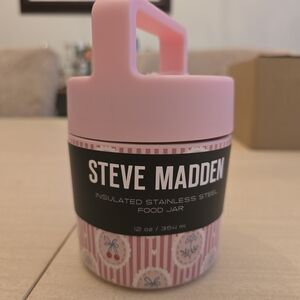 Steve Madden Pink Insulated Stainless Steel Food Jar, Brand New!